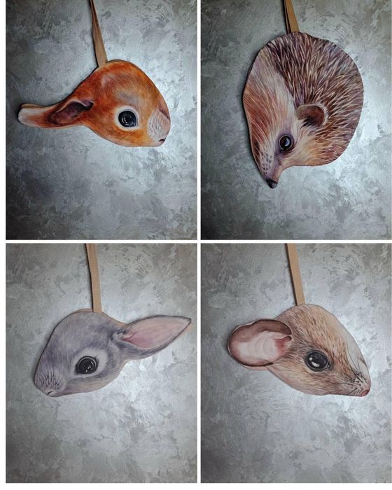 Карнавальна Маска зайчика та їжачка