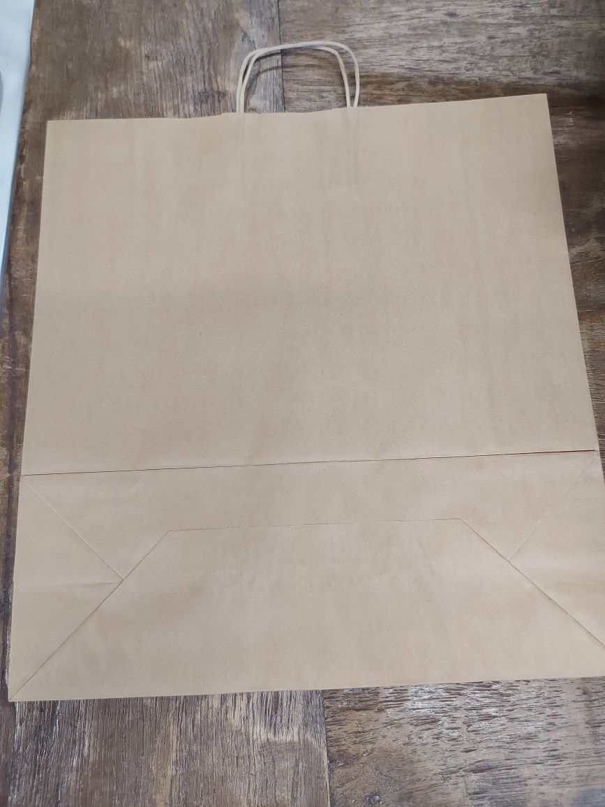 torba torby eko papierowe 45 x 48 x 16 cm bez logo wyprzedaż resztek