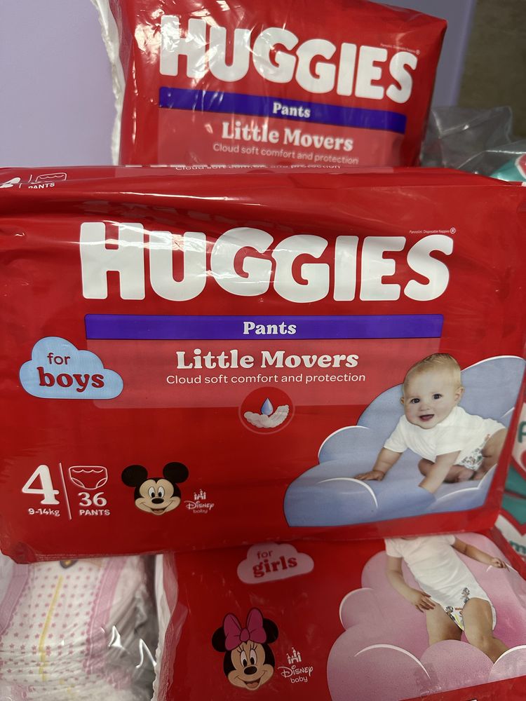 Підгузки та підгузки-трусики Huggies little movers. Розмір 3,4,5,6