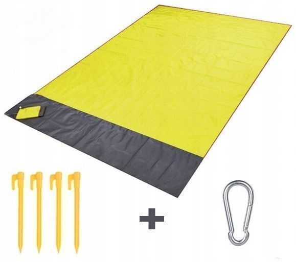 Mata plażowa wodoodporna piknikowa podkład 200 x 140 cm XXL pokrowiec