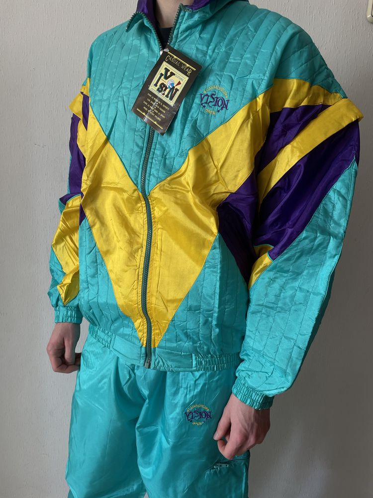 Спортивный костюм весняний ретро вінтаж 90ті НОВИЙ М L XL XXL вечірка