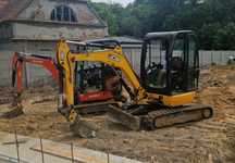 Usługi mini koparka 3,5 t / większą 4,5 t.  Wykopy usługi funadamenty