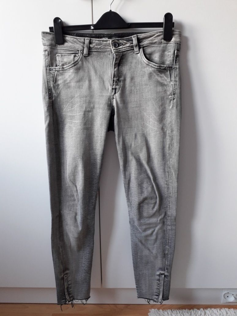 Zara M 38 spodnie szare jeansy rurki skinny