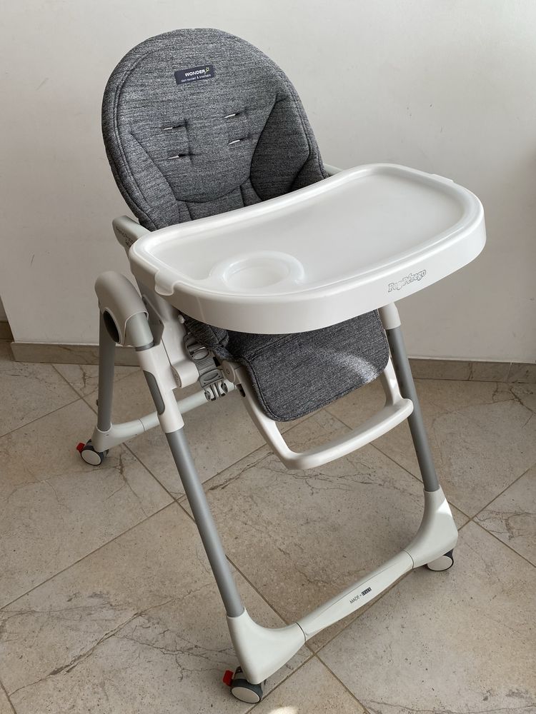 Стільчик для годування Peg Perego Prima Pappa Follow Me сірий