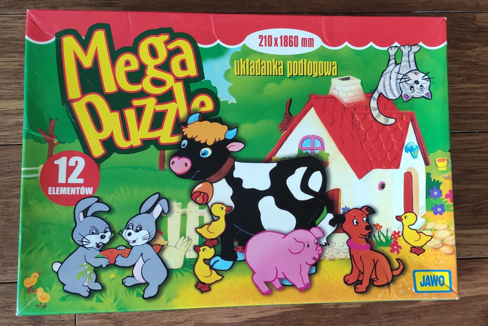 Mega Puzzle dla najmłodszych 12 elementów farma