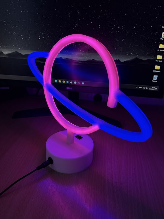 Неоновая LED лампа Планета (ночник, RGB)