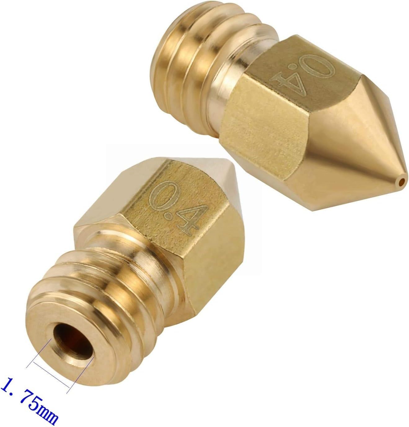 Zestaw 25 x dysza MK8 mosiężna do drukarki 3D Ender 0,2 0,4 0,6 0,8 mm