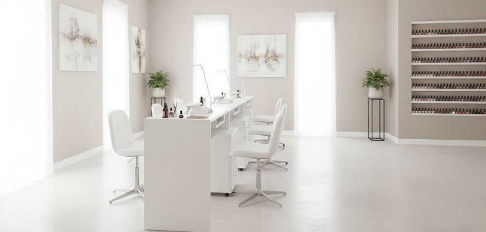 Biurko do Manicure z Pochłaniaczami Pyłu BWA 3 Stanowiska