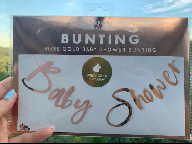 Baby Shower napis Rose Gold