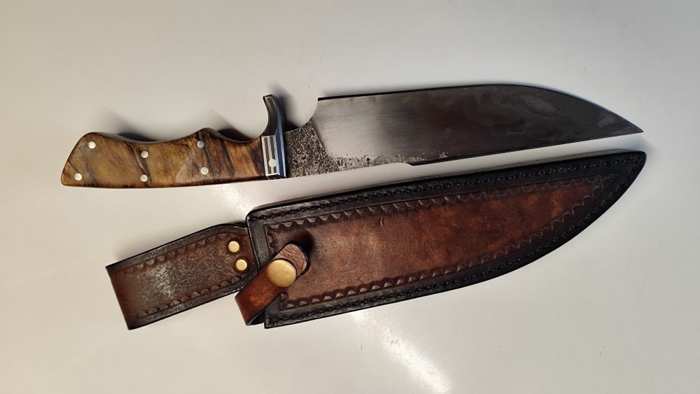 Nóż Bowie Damast Hand Made (Ręcznie robiony))