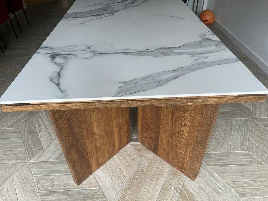 Gou-Gou Forms - Stół dębowy GOD z kamiennym blatem , Nowa polska marka