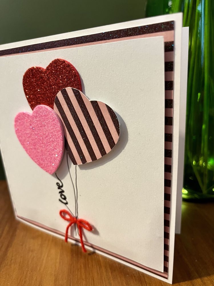 Kartka scrapbooking walentynki serce