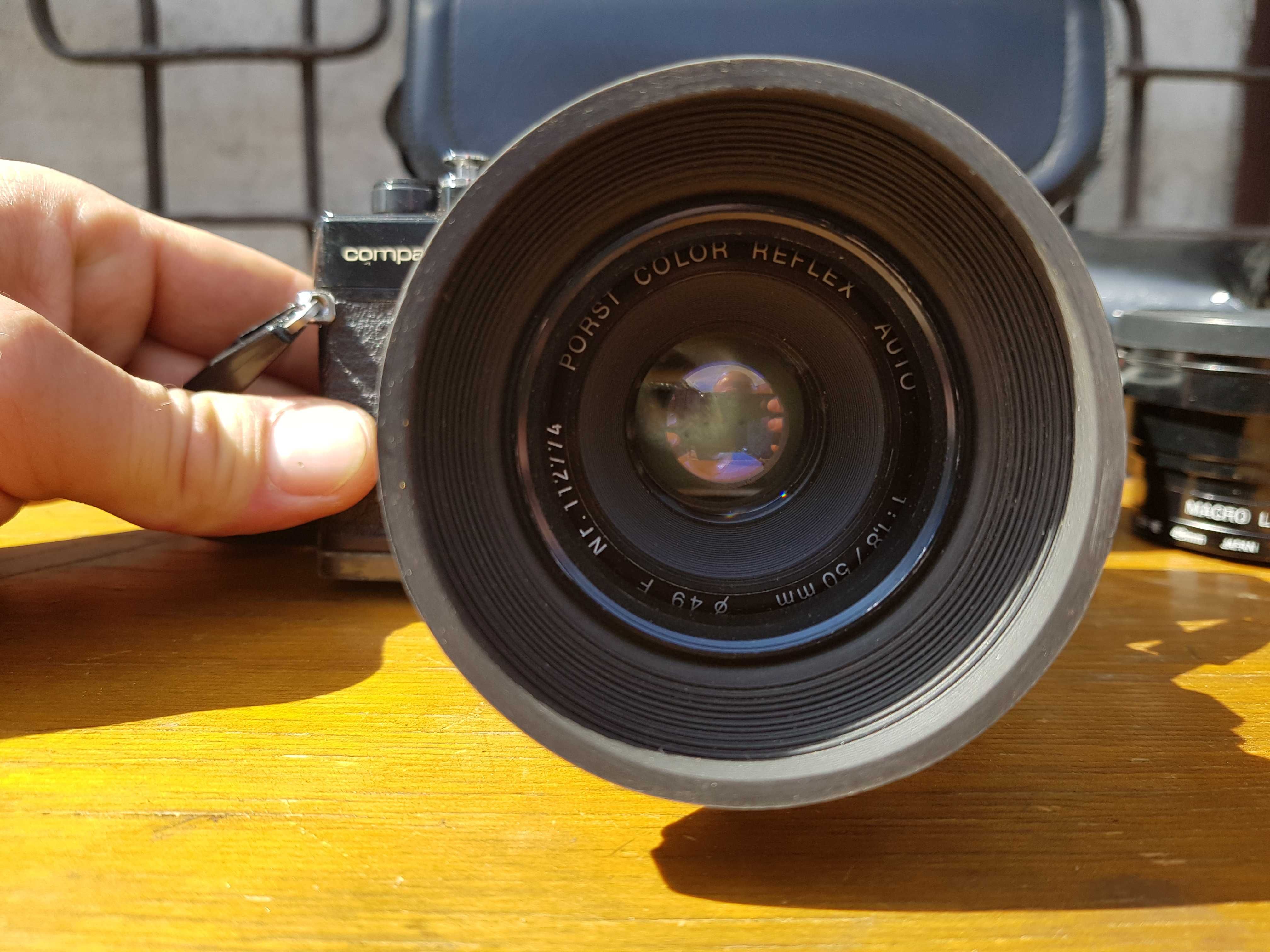 Stary aparat ZESTAW Porst compact reflex AM walizka obiektywy