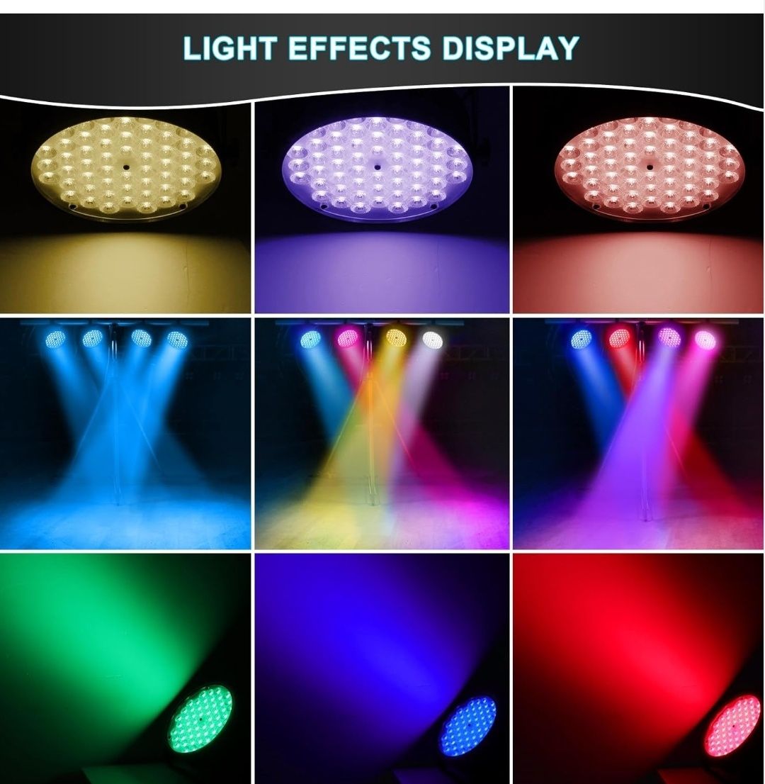 4 x Par Led oświetlenie sceniczne Betopper