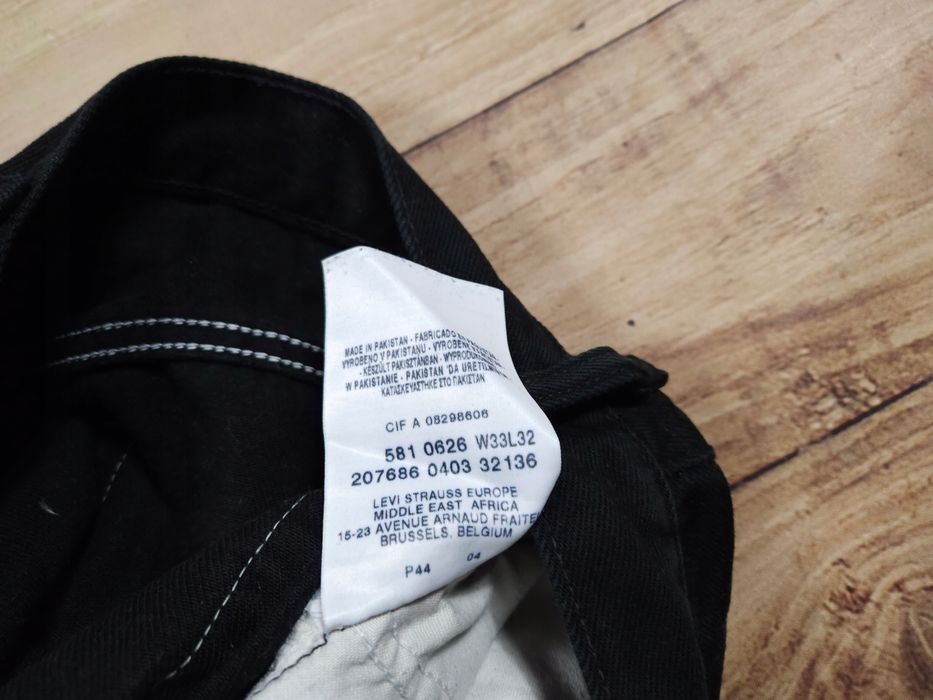 LEVI'S 581 Spodnie Jeans Czarne Męskie r. 33/32