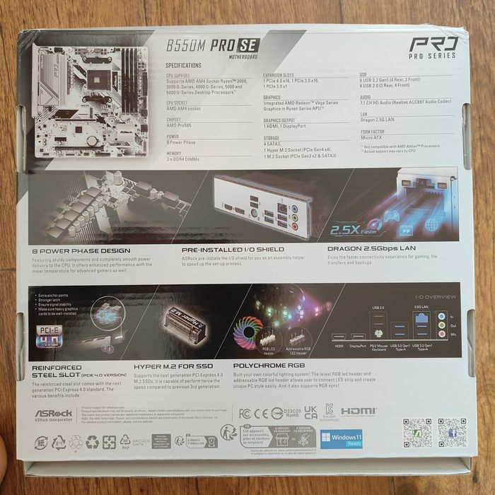 Ryzen 5 5600/Asrock B550m Pro SE (біла)