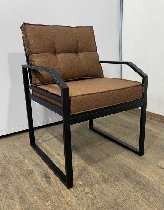 Крісло лофт для тераси, кафе, бару, лаунж зони | Метал + подушки