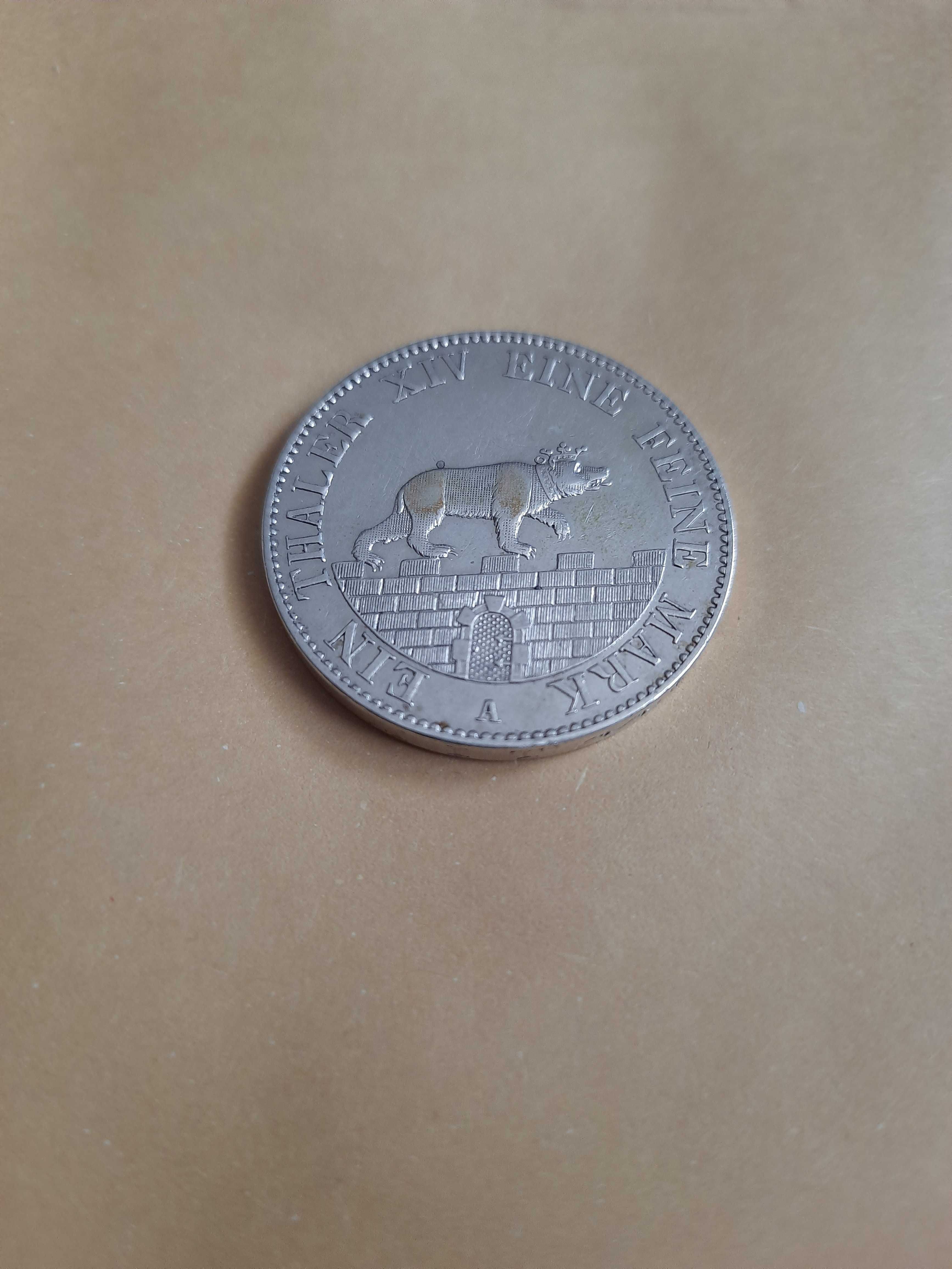 СРІБЛО монета 1 ТАЛЕР 1846 року Герцогство Анхальт - Бернбург