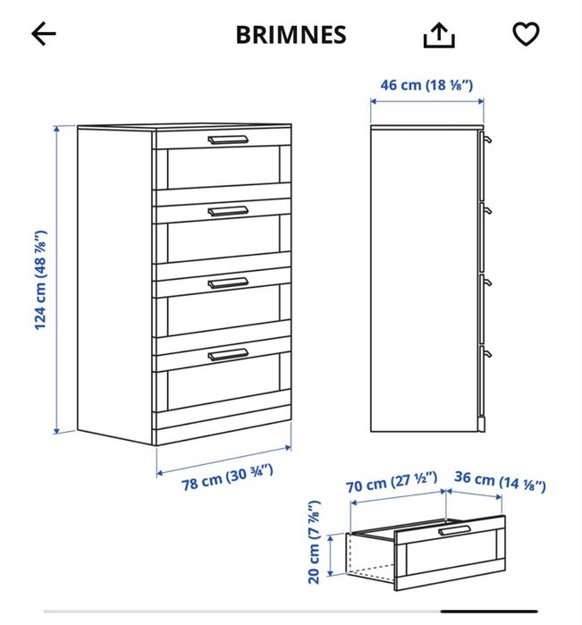 Cómoda Brimnes - Camiseiro