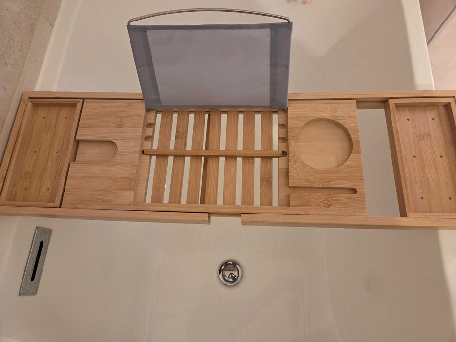 Półka bambusowa na wanne, regulowana