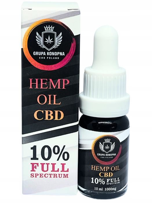 Olejek konopny CBD 10 % 1000 mg RAW 10 ml | Gęsty | mocny |świeży|