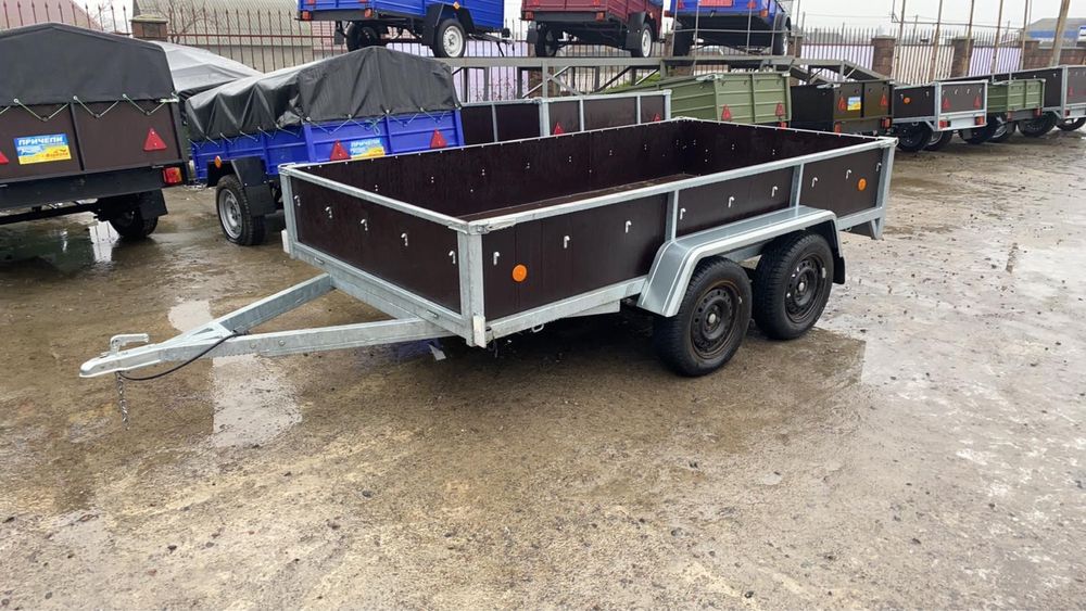Новий Фанерний Оцинкований Двухвісний Причіп в наявності!