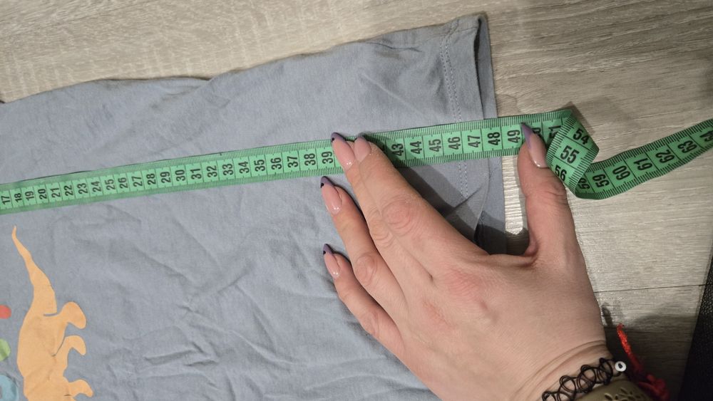 Niebieska Koszulka boy z dinozaurem