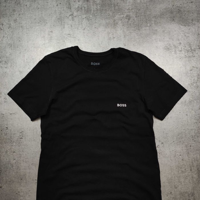 MĘSKA Koszulka Bawełna Elegancka Haft Logo PREMIUM Hugo Boss Klasyk