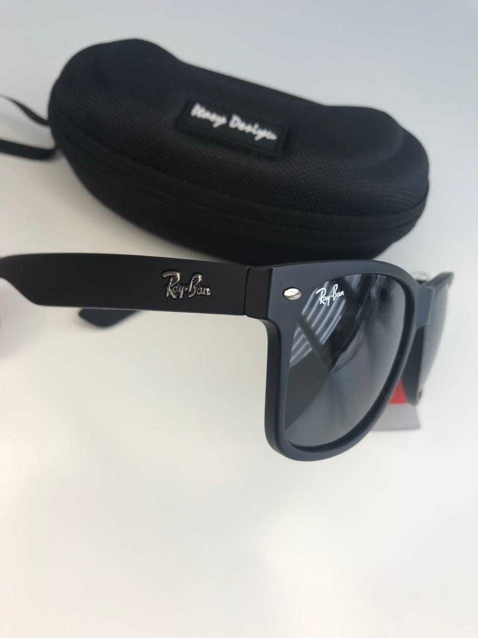 Сонцезахисні окуляри Ray Ban Wayfarer чорні Чоловічі Очки Рей Бен Черн