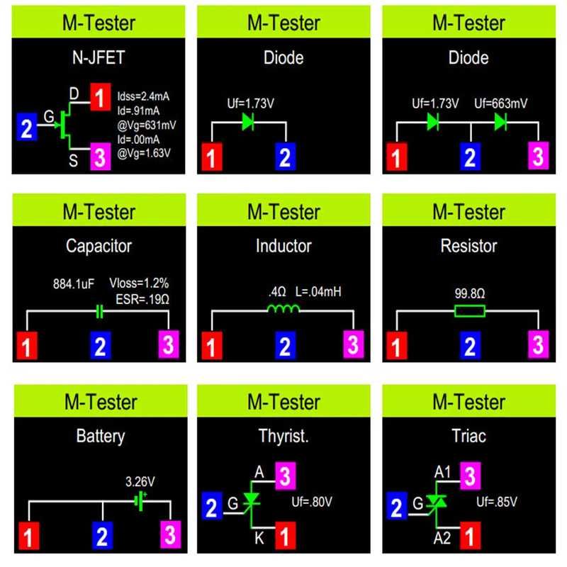 Тестер LCR-TC1 LCR-T7 измеритель ESR транзисторов конденсаторов