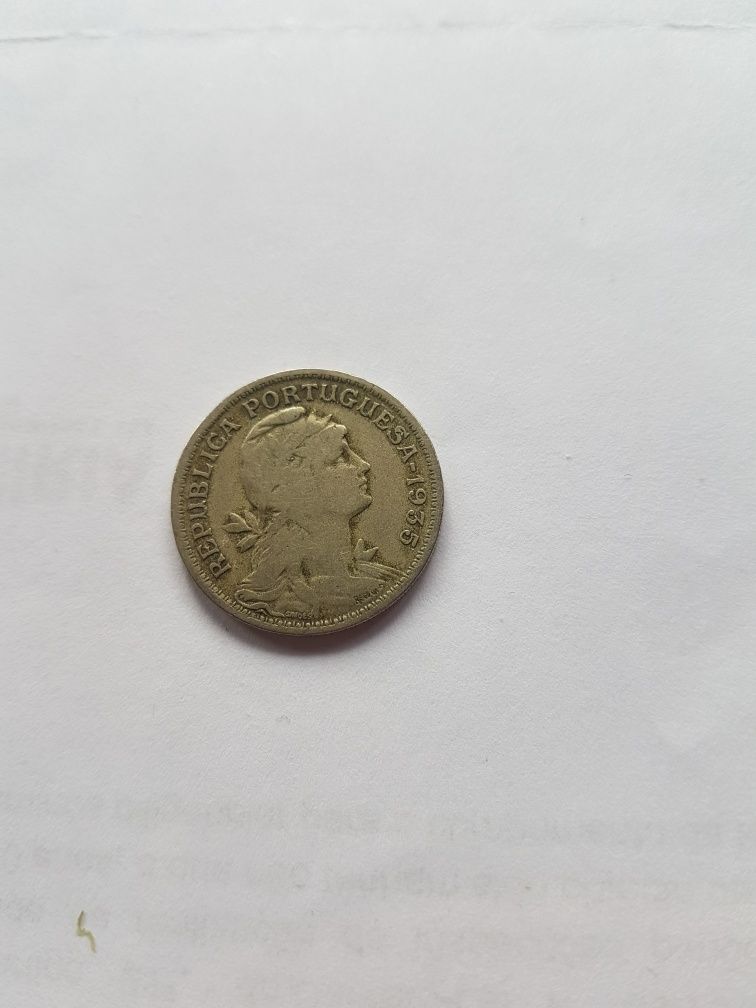 Moeda 50 centavos alpaca 1935.IMPECÁVEL!