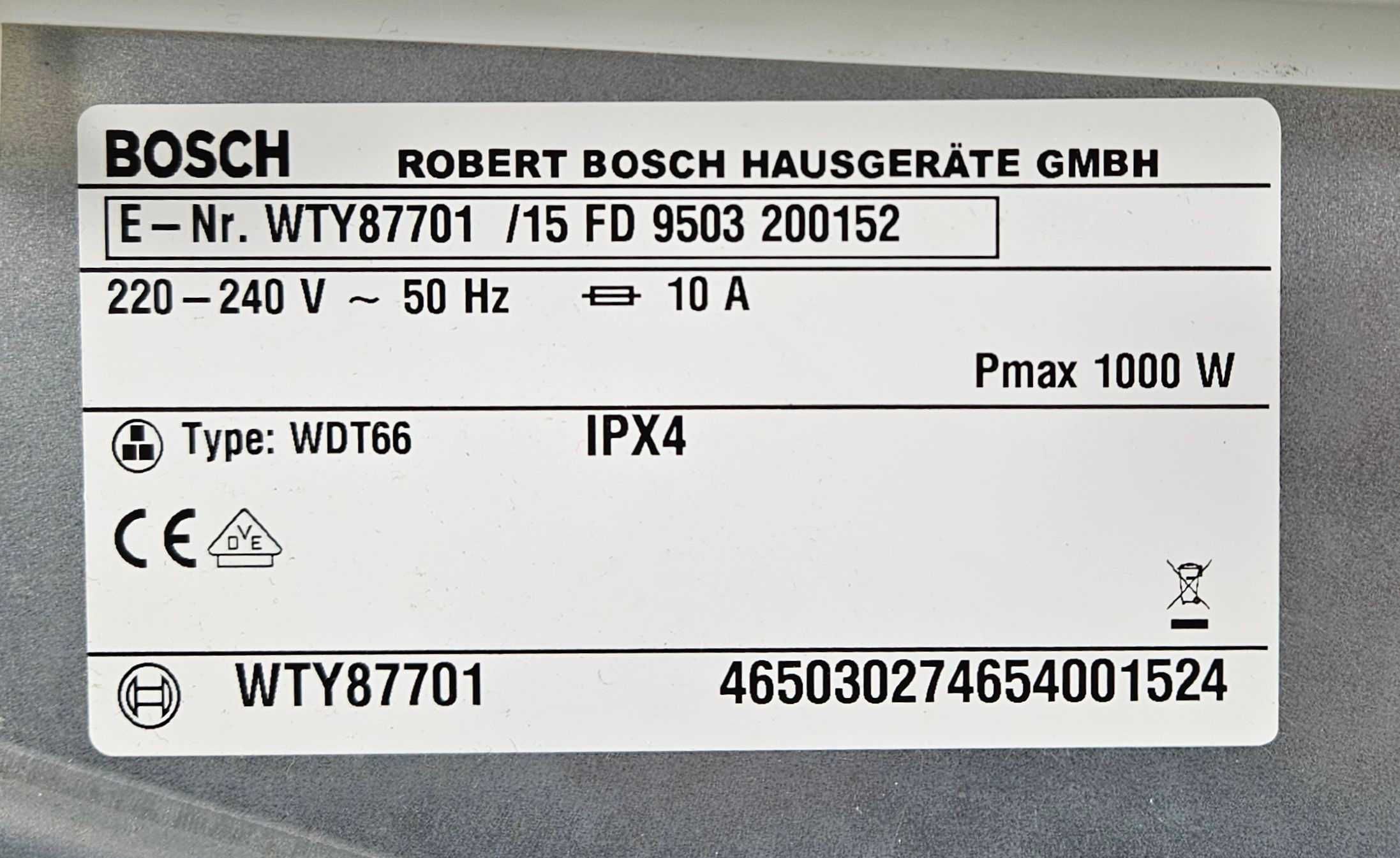 Suszarka do ubrań BOSCH HomeProfessional WTY87701 A++ kondensacyjna