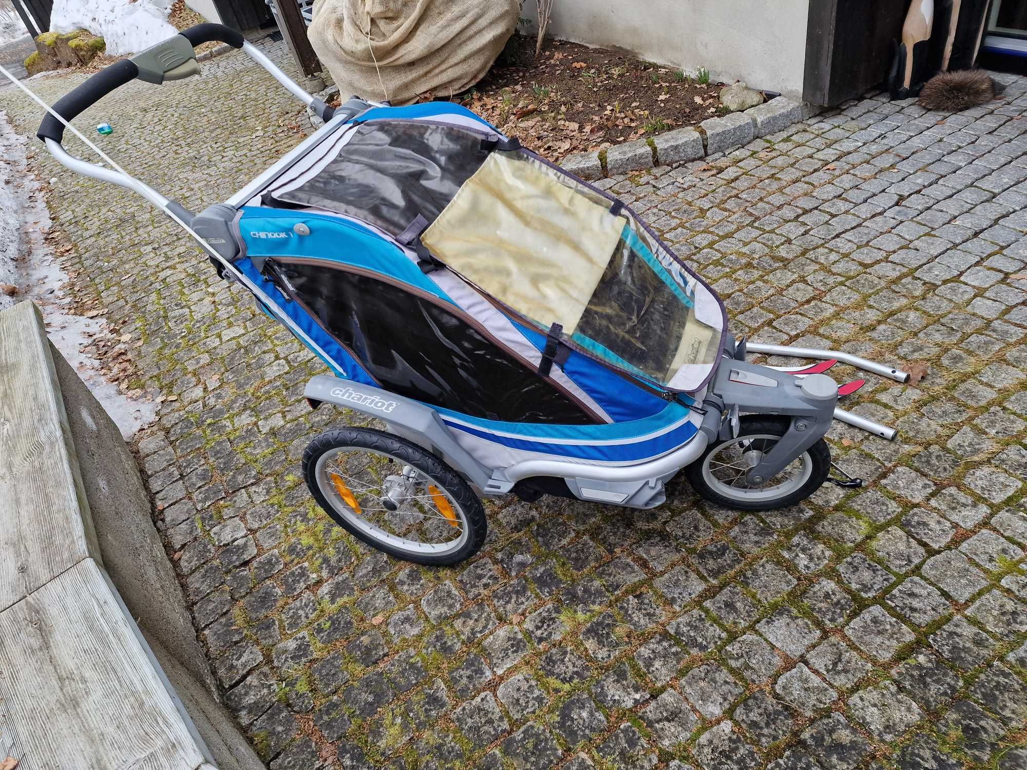 Thule Chariot Chinook 1 osobowa Przyczepka rowerowa wózek + SKISET