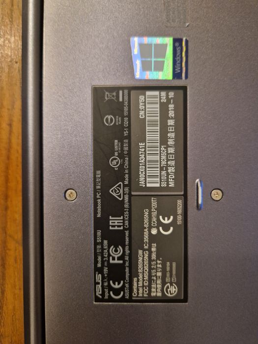 Portátil Asus S510 i7 16Gb