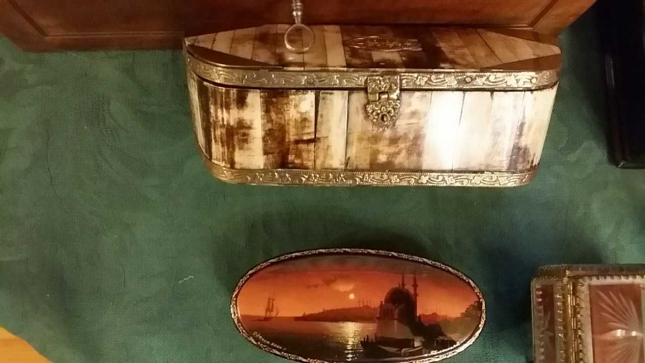 Шкатулка,шкатулка антикварная,шкатулка старинная,часы,шкатулка, СССР