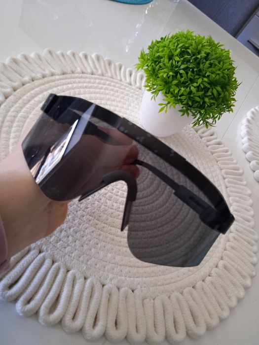 Okulary sportowe przeciwsłoneczne czarne uv400 unisex