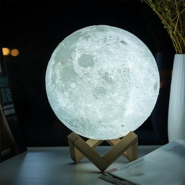 Нічник місяць, який світиться Moon Lamp 13 та 18см