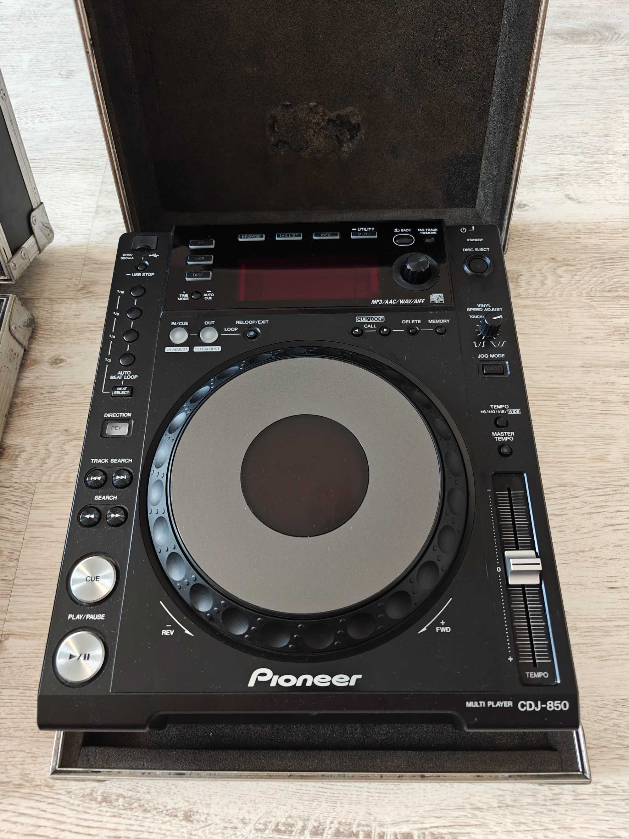 PIONEER 2xCDJ 850 stan bdb+, 2 case gratis