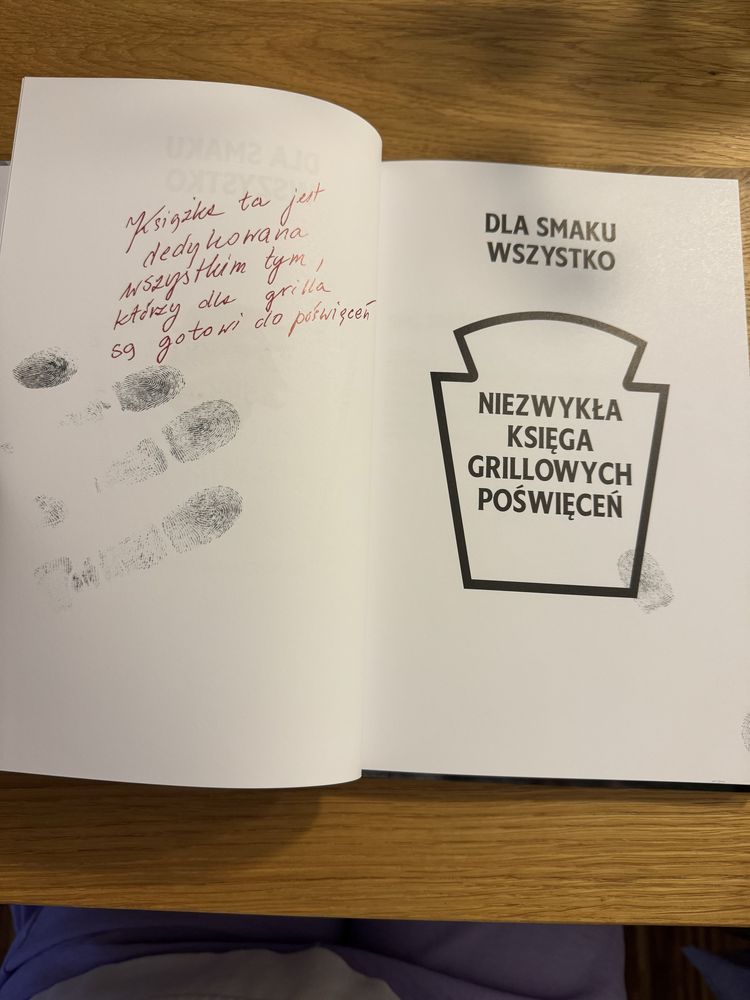 Dla Grilla Wszystko nowa oryginalna książka anegdoty przepisy zabawy