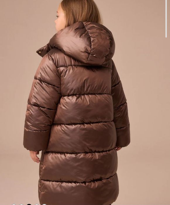 Зимова подовжена куртка пальто пуховик Next 134,140,146,152