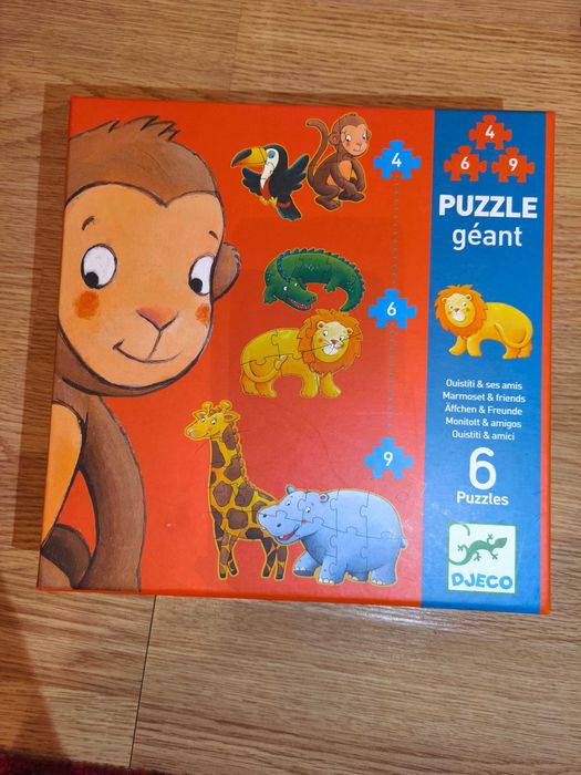 Пазли Djeco “Marmoset & Friends” – 6 яскравих тварин