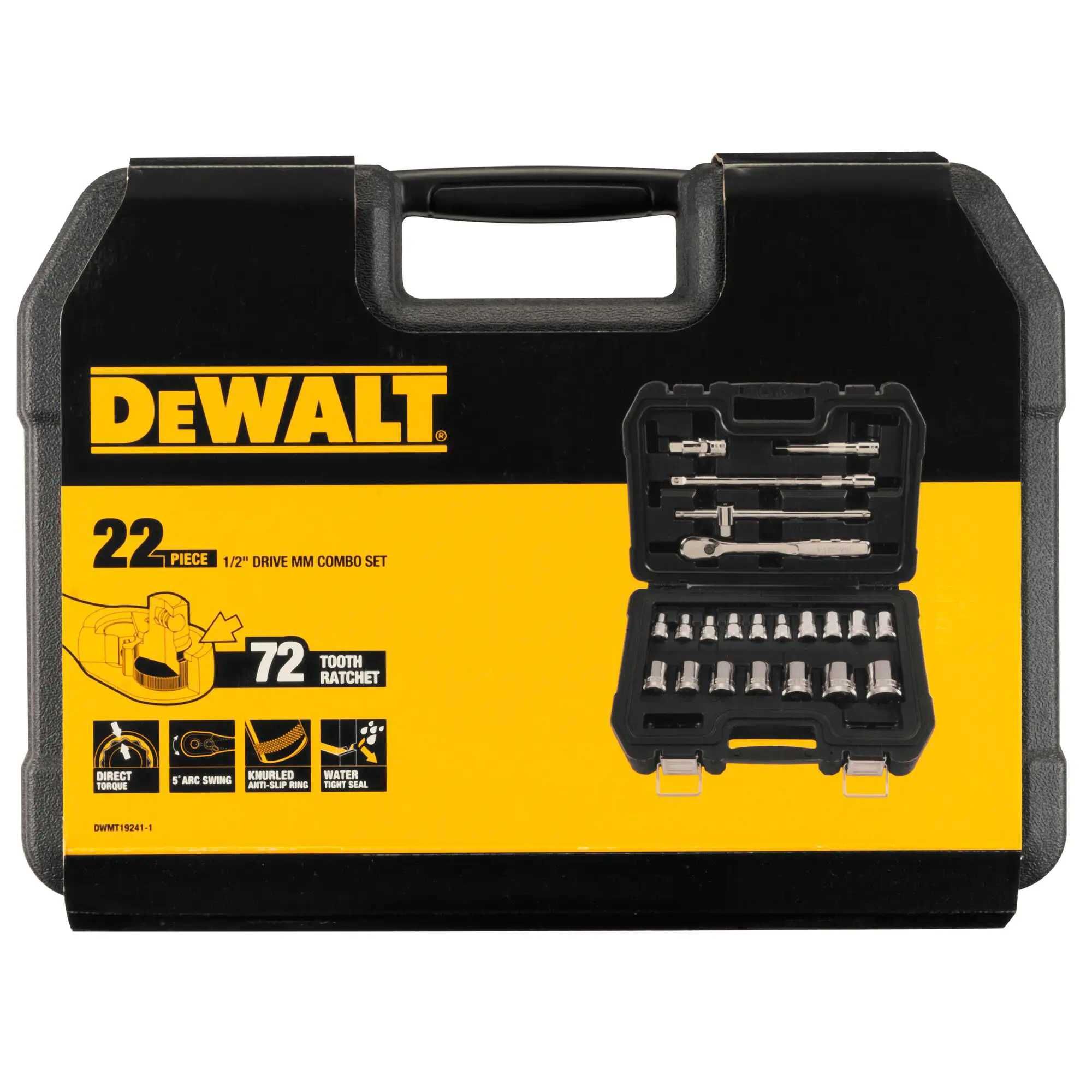 Набір головок 1/2, 22 предмети DeWALT DWMT19241-1