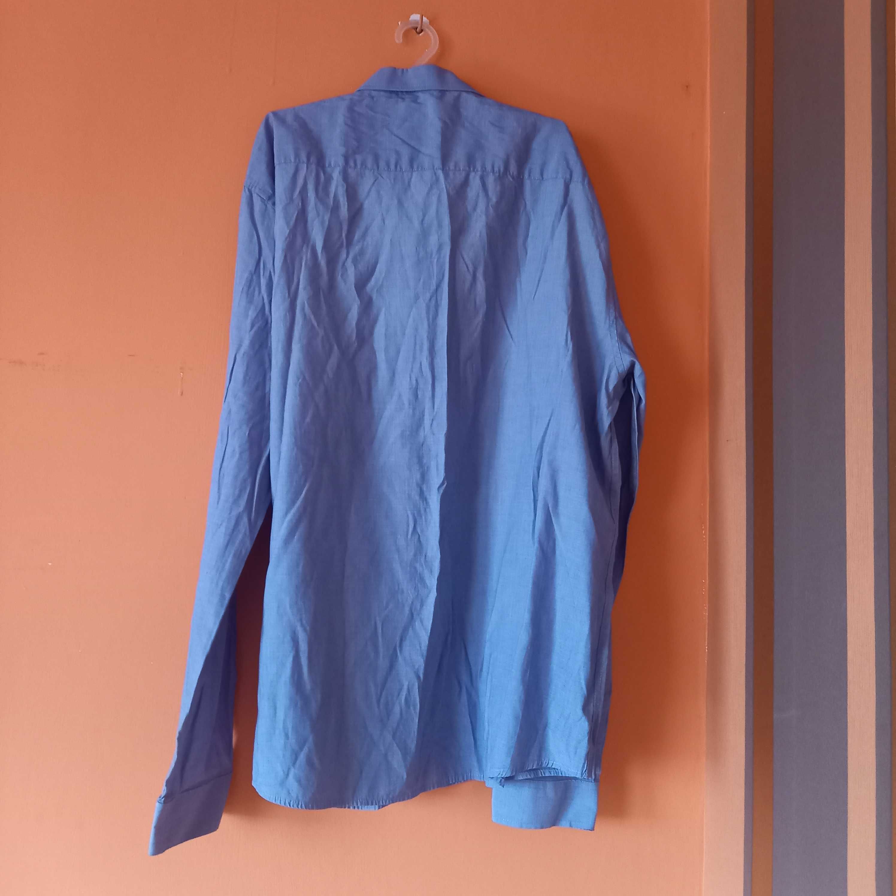 niebieska gładka koszula rozmiar 18