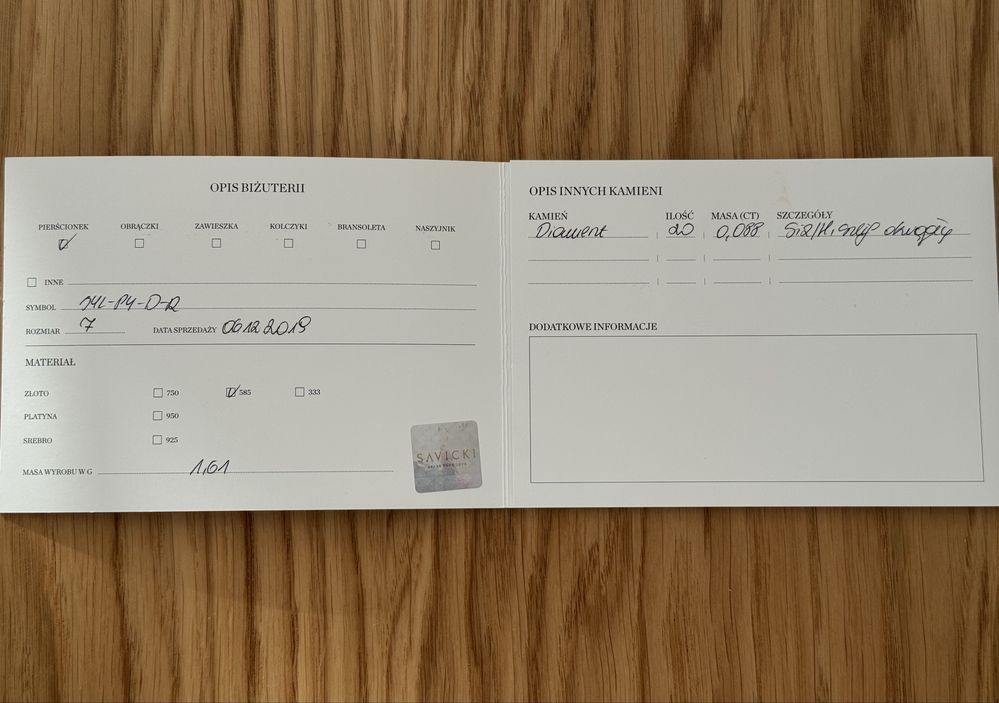 Pierścionek zaręczynowy Diament 0.09 ct złoto Rozmiar 7 różowe