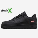 Женские кроссовки Nike Air Force 1 '07 Supreme "Black" Pазмеры 36-40