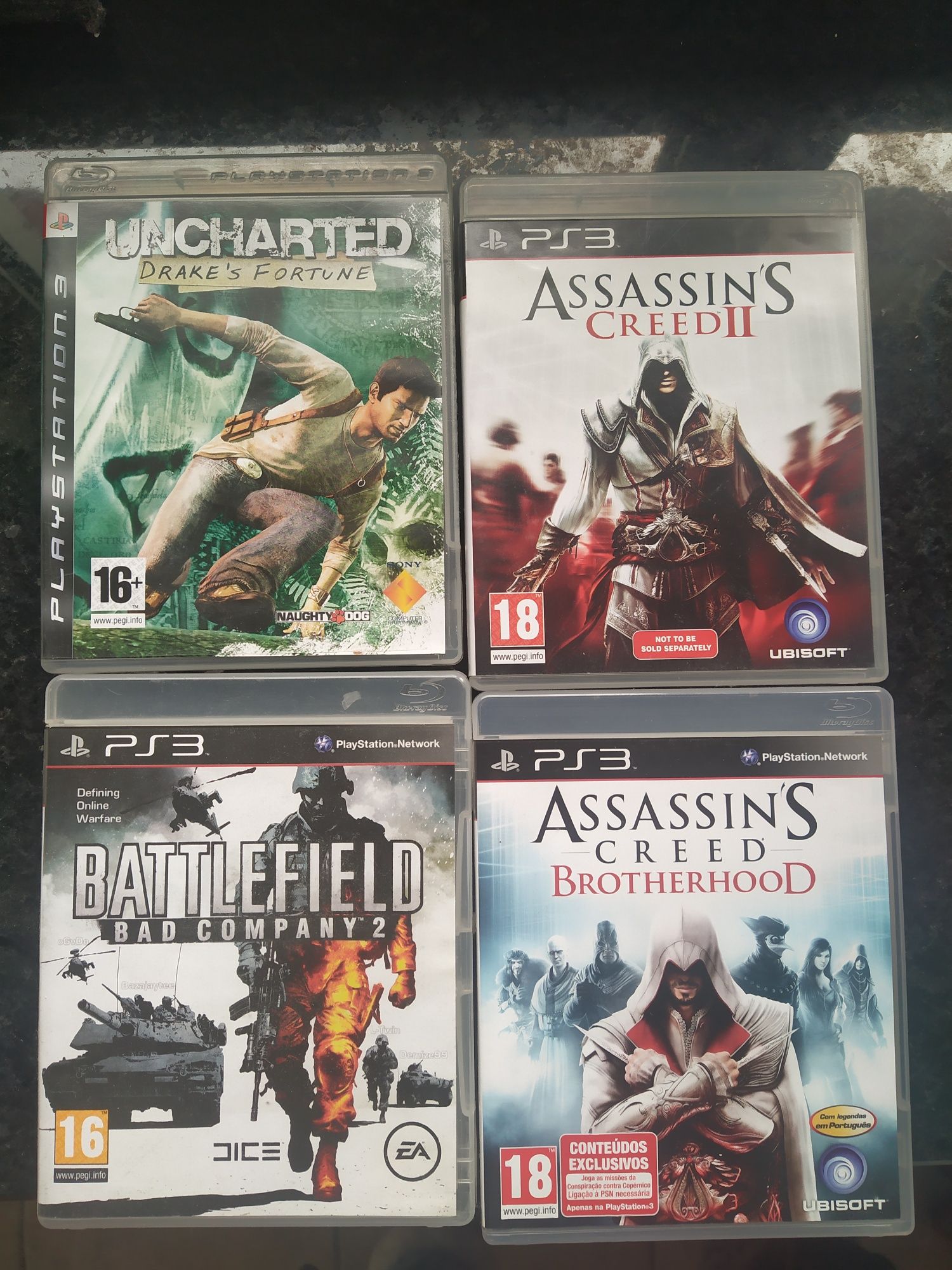 Vendo jogos PS3 (sem riscos) Assassin's Creed, Battlefield, Uncharted