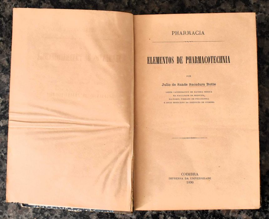 Elementos de Pharmacotechnia (raro vintage 1890)