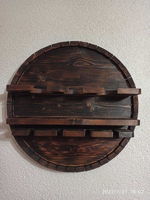 винная полка деревянная ручная работа