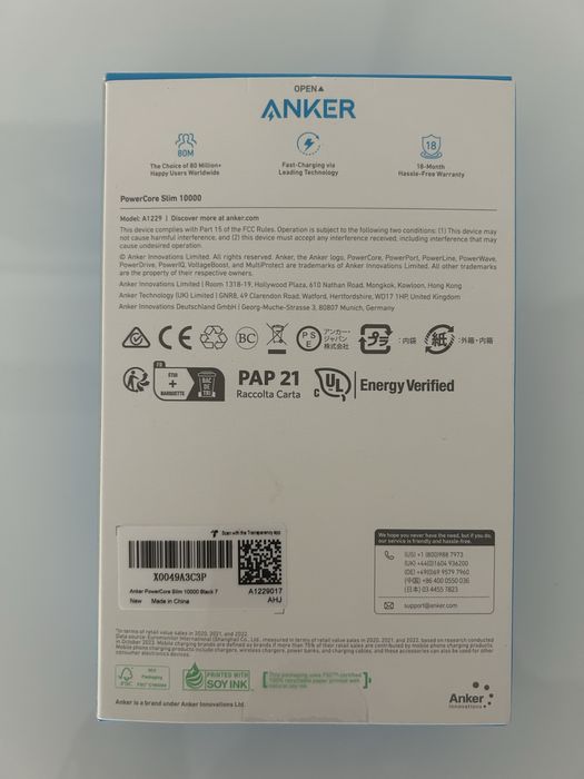 Powerbank Anker Powercorr slim 10000