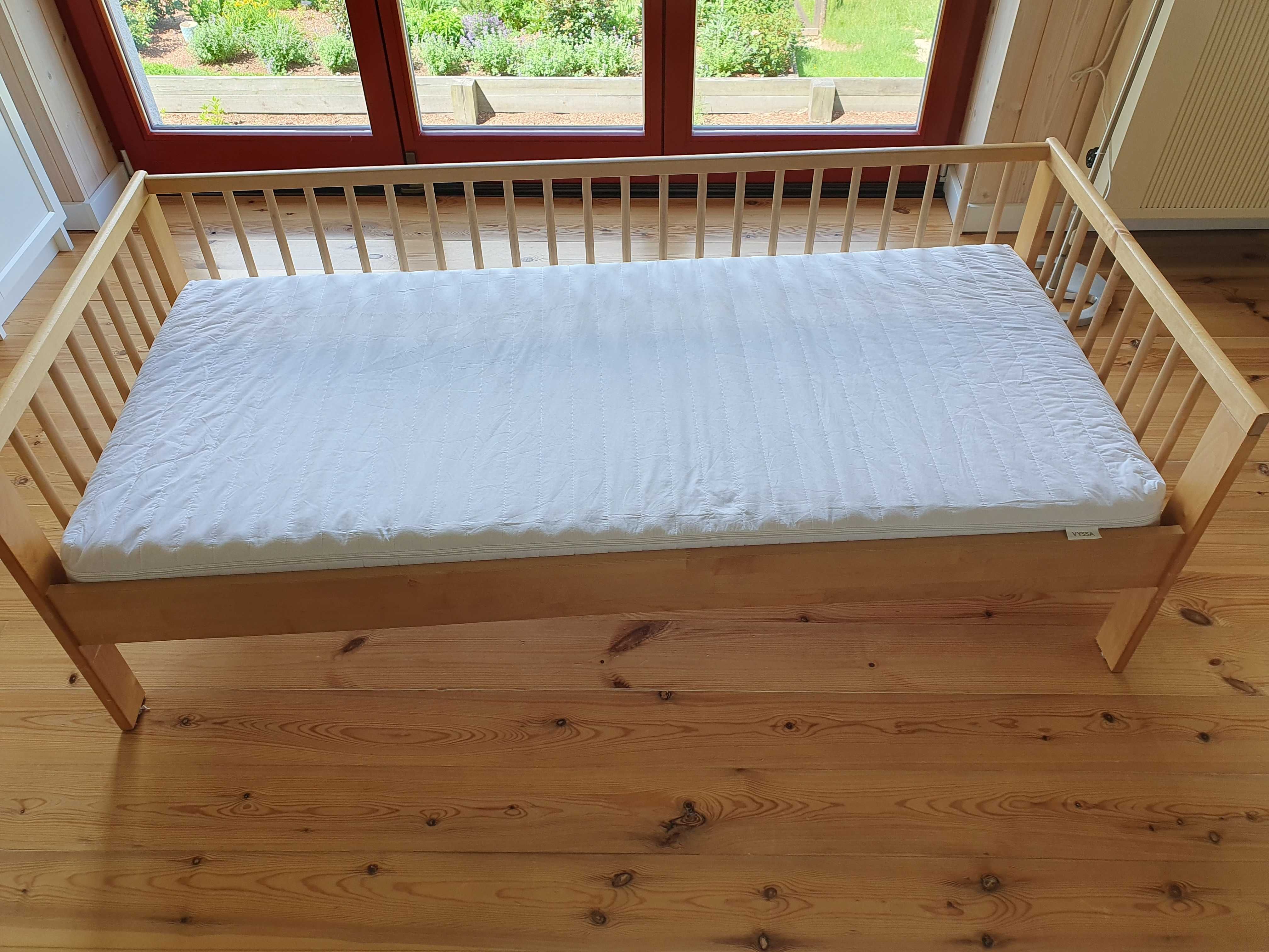 Łóżko dziecięce IKEA Gulliver 70 x 160 cm + materac + ochraniacz